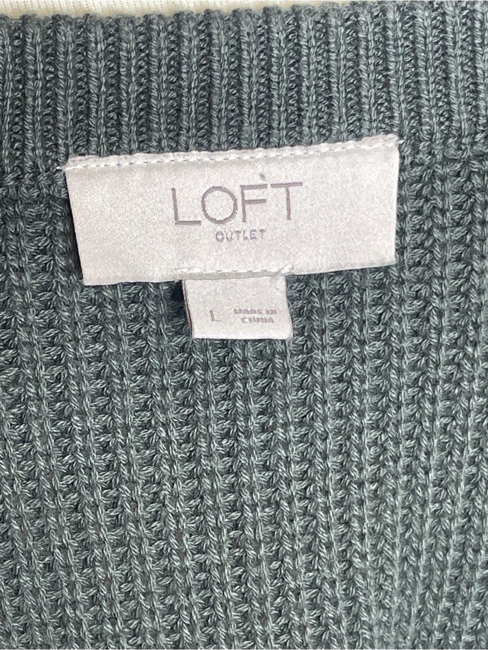 LOFT Olive Rib-Knit Sleeveless Sweater Vest - Picture 5 of 7